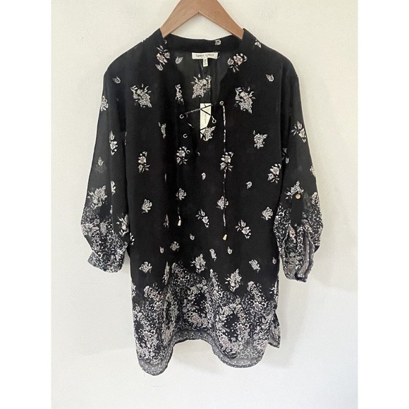 Speed Limit MPH Womens Black 3X Boho Short Sleeve MIDI Roll Tab Sleeve Dress - Picture 1 of 15